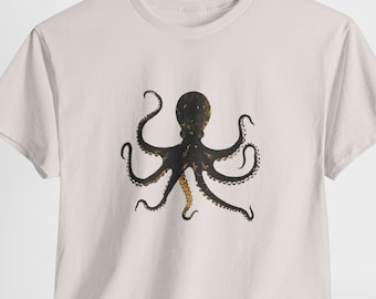 Octopus T-Shirt Octopus Shirt Unisex Clothes Retro Style Shirt