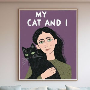 Cat Lover Satin Posters, Wall Art Print for Cat Owners, Gift for Cat Lovers, Home Decor, Personalized Wall Art