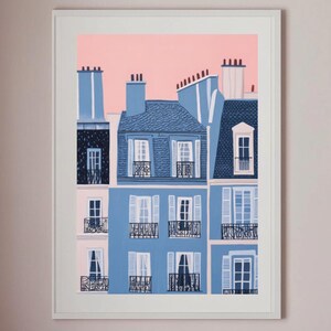 Paris Wall Art, Paris Roofs, Roofs Wall Art, French Aesthetic, Parisian Poster, French Decor
