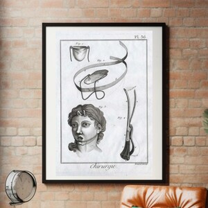 Antique Wall Art Lithograph Antique Medical Poster Art