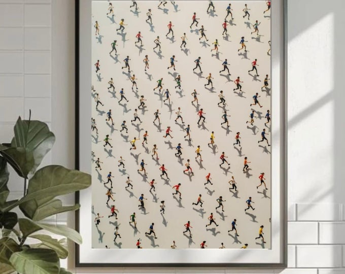 Marathon Wall Art Run Wall Art Running Poster Jogging Wall Art