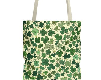St. Patrick's Day Kleeblatt Tasche – Wiederverwendbar, Polyester, 41,5x33,5 Cm, Für Party-Favors & Geschenke