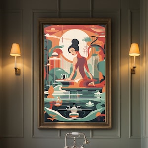 Spa Wall Art Poster Print Massage Spa Poster Bathroom Wall Art