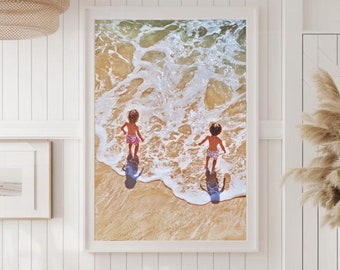 Póster de verano para pared de playa y niños, arte de pared de playa, impresión de verano, póster de océano