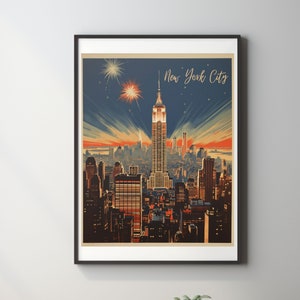 Vintage New York City Wall Art Retro NYC Poster Print