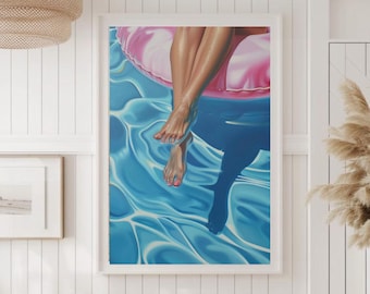 Summer Wall Art Summer House Decor Beach Poster Swimming Pool Wall Art Swimming Print