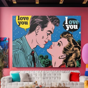 Valentines Gift Wall Art Lovers Poster Love Wall Art
