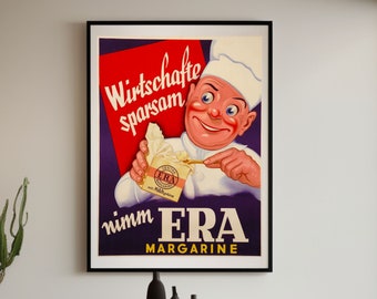 Antique Poster Era Margarine 1935 Switzerland