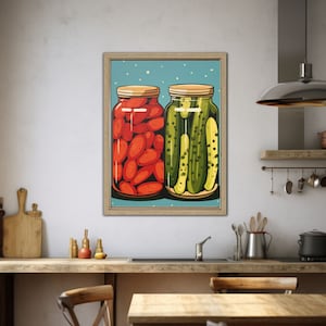 Pickles Wall Art Pickle Gurken Tomatendosen Wall Art Pickles Poster