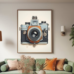 Vintage Camera Wall Art Retro Camera Poster