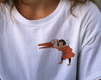 Mother Goose Tshirt with Retro Image of Mother Goose Character Shirt, Kitschy Antique Retro Image Shirt