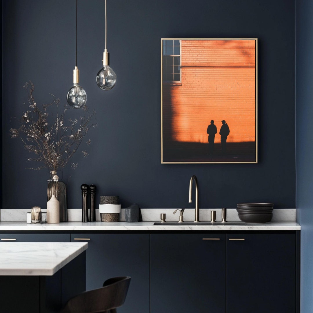 Urban Shadows Poster, Modern Wall Art, Aesthetic Home Decor, Minimalist