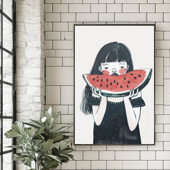 ちょいおすすめ！スイカ大✨　手作り額付き銅版画作品　title「お通りニャンコ」 額付き銅版画作品 title「きらめきニャンコ」 | iichi 日々の暮らしを