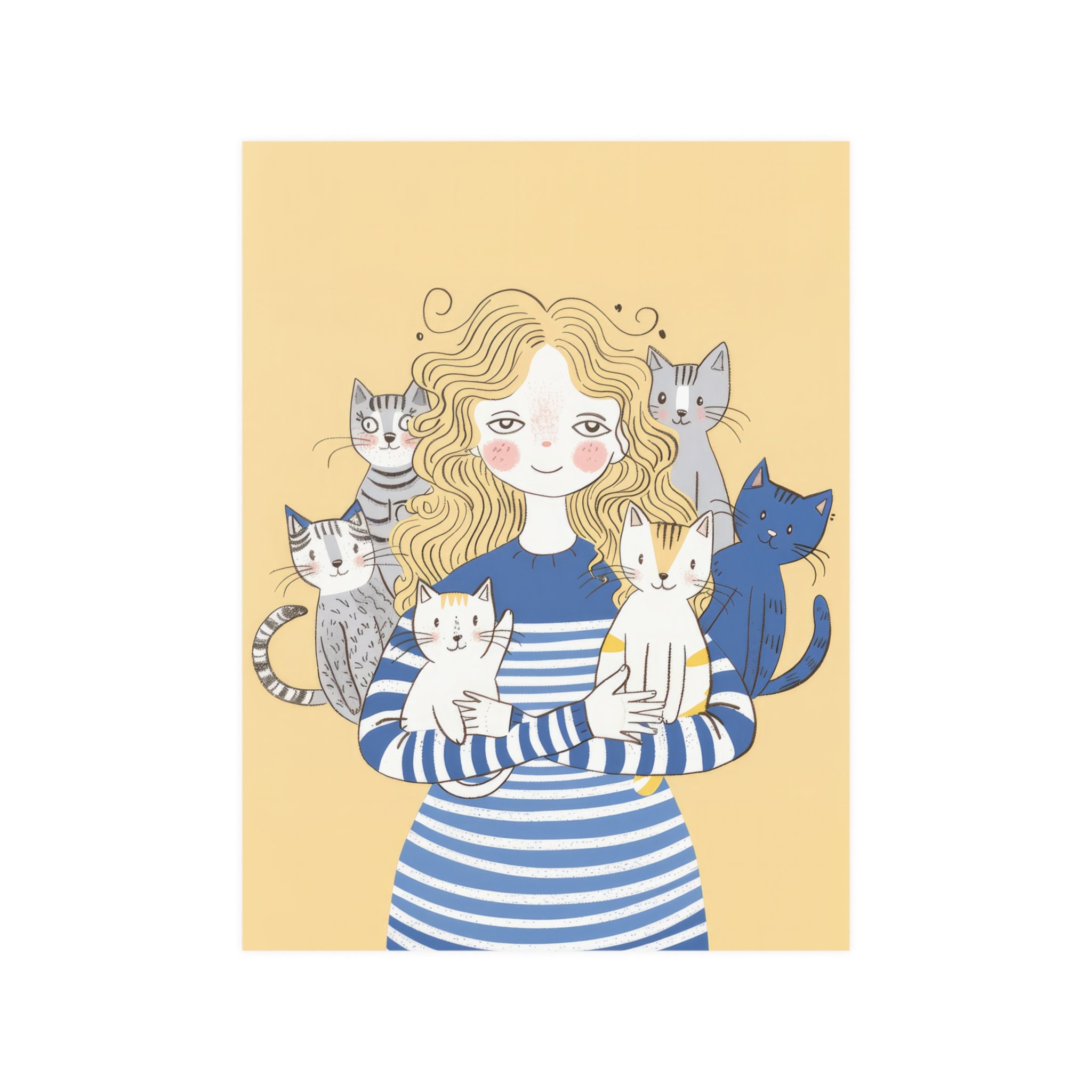 Cat Lady Wall Art Cat Wall Art Cats Print Cat Lover Gift Crazy Cat Lady ...
