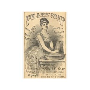 Antique Advertising Vintage Print Pear's Soap Poster for Bathroom Vintage Kitsch Print Poster image 2