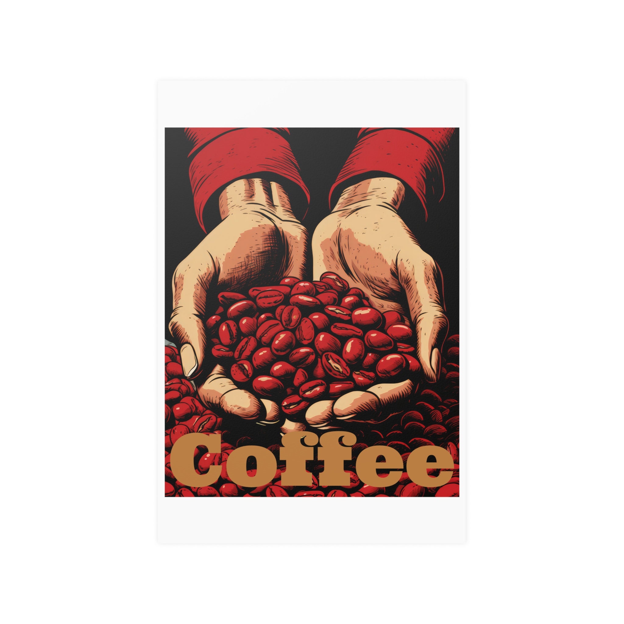 Coffee Beans Wall Art, Hands Holding Coffee Beans Poster - Etsy