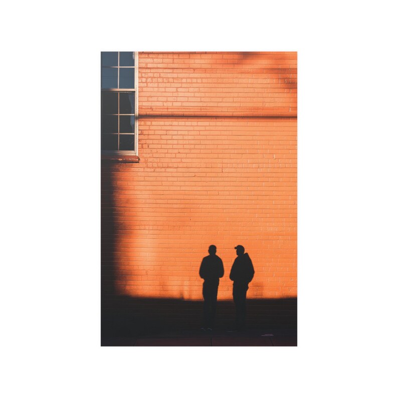 Urban Shadows Poster, Modern Wall Art, Aesthetic Home Decor, Minimalist