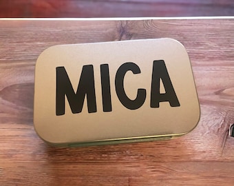 Rock Pal w/ PERSONALIZED NAME Tin + Choose your Rock & Moss! Pretend Pet, Carry Around Companion, Sensory Travel Trinket
