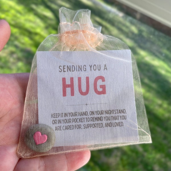 Send a Pocket Hug Rock! Mini Love Stone, Love Token, Feel Better, Encouragement, Thinking of You, Just Because, Long Distance Gift