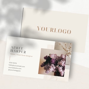 Business Card Canva Template with Images | Contemporary Calling Card | Perfect for Professional and Creative Businesses | WF007