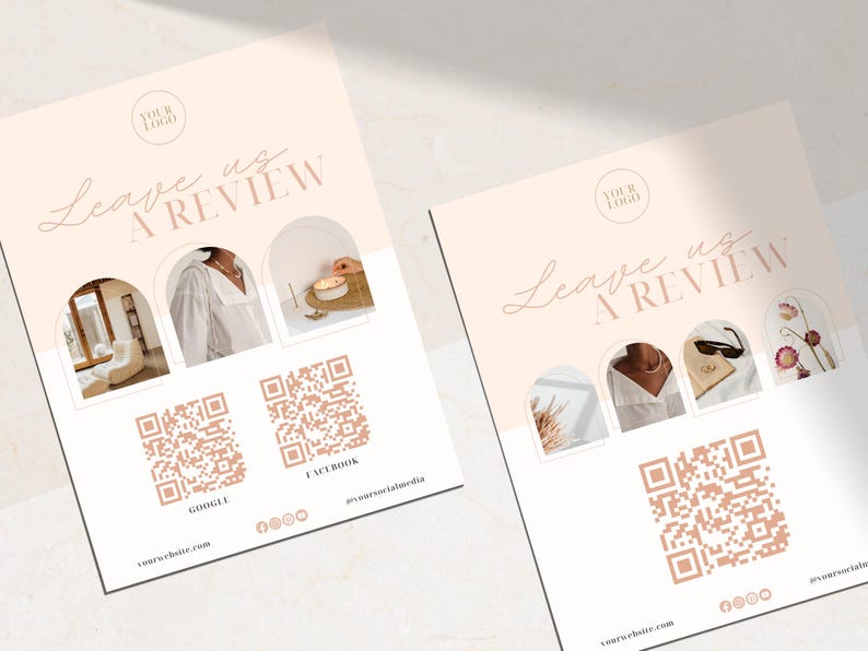 Plantilla de cartel de reseñas con código QR / Editable en Canva ...