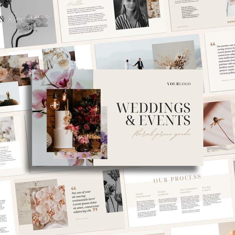 Florist Portfolio Template Etsy