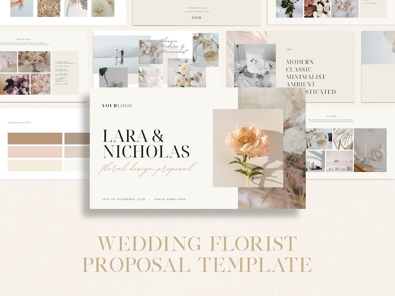 Wedding Florist Proposal Template Editable in Canva Event Floral Design Wedding Florist Proposal Template Editable in Canva Event Floral Design
