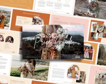 Wedding Florist Price Guide Template | Pricing List | Price Sheet | Welcome Brochure | Canva Flower Pricing Guide for Florists | WF005