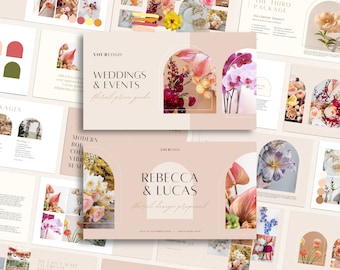 Wedding Florist Price Guide & Proposal Template BUNDLE | Luxe Packages, Pricing List and Welcome Brochure | Event Design Mood Board | WF003