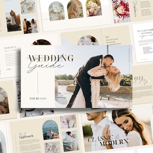 Wedding Pricing Template for Photographers, Videographers, Planners & Celebrants | Canva Client PDF Brochure | Luxury Service Welcome Guide