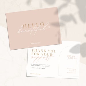 Afdrukbare zakelijke bedankkaartsjabloon | Bewerkbaar in Canva | Luxe bedankt voor uw bestelling briefkaart | 5x7 | WF001