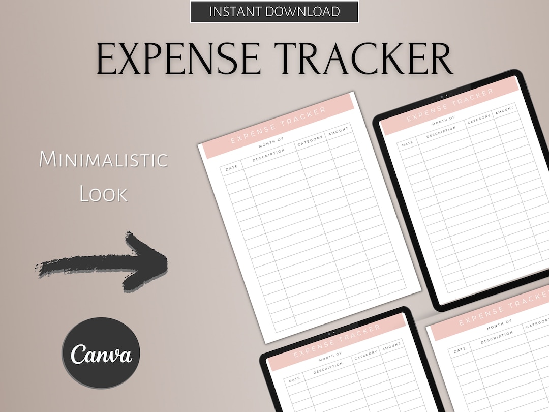 EXPENSE TRACKER Template, Small Business Expense Tracker, Budget ...