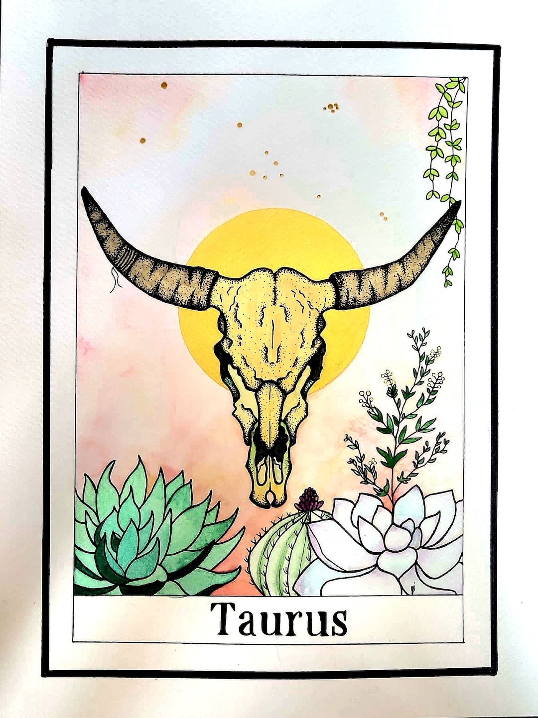 Taurus Tarot Card Etsy
