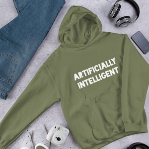 Artificial Intelligence Hoodie Funny AI Sweatshirt Unisex Long Sleeve Geek Fashion Nerdy Tech Shirt Gift for Tech Lover Funny Gift for Boss