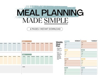 Plantilla de planificación de comidas simplificada