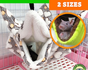 Hamster, Guinea Pig, Rat, Mouse, Gerbil Hammock, Hanging Warm House Nest for Ferret, Chinchilla, Squirell, Hung Cozy Cage Bed for Rodent Pet