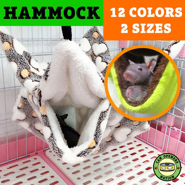 Hamster, Guinea Pig, Rat, Mouse, Gerbil Hammock, Hanging Warm House Nest for Ferret, Chinchilla, Squirell, Hung Cozy Cage Bed for Rodent Pet