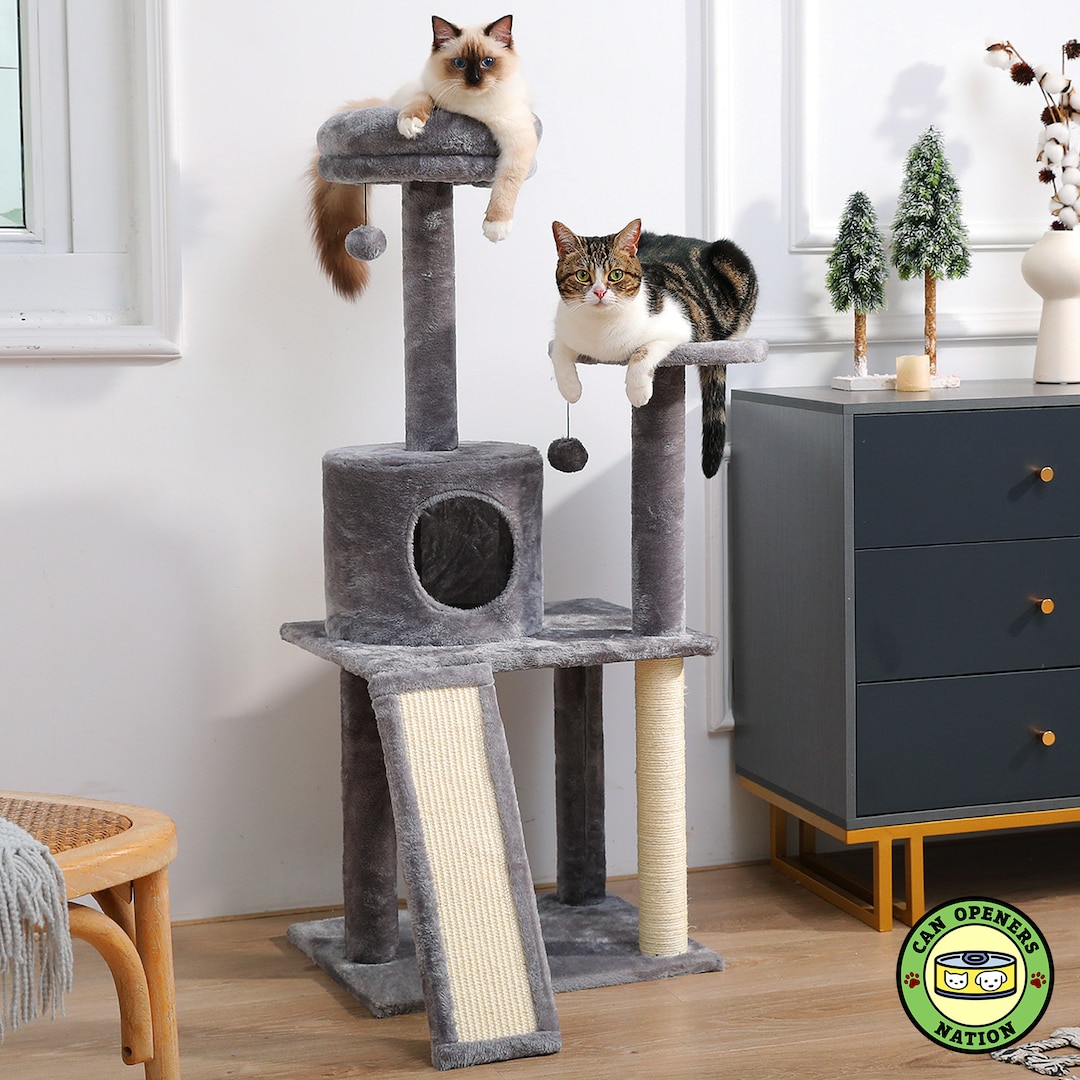 Premium Cat Scratcher Tower, Soft Cat Climbing Tree for Sleeping, Relax