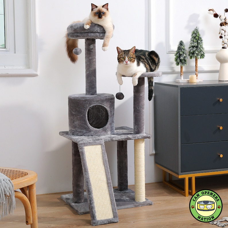 Premium Cat Scratcher Tower, Soft Cat Climbing Tree for Sleeping, Relax and Playing, Cat Furniture for House, Sisal Cat Scratching Post Toy