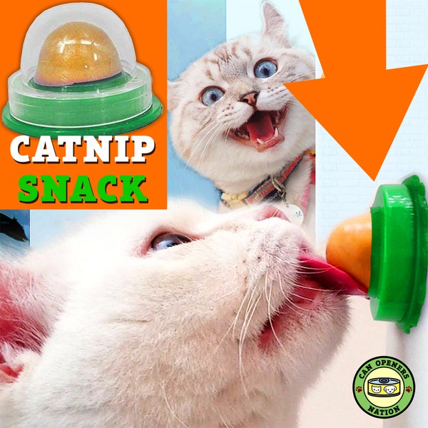 Catnip Cat Licking Ball, Healthy Nutrition Treat Snack for Cats, Vitamins & Nutrients Cat Sugar, Candy Lillipop Wall Stick Interactive Toy