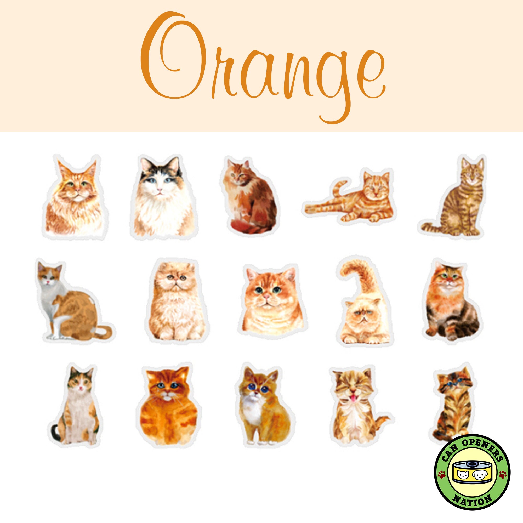 30x Cute Cat Stickers Pack, Kawaii Kitty Flower Sticker Sheet Set for ...