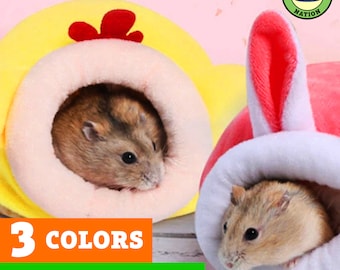 Hamster, Rat, Mouse, Gerbil, Guinea Pig House, Cozy Tiny Home for Squirell, Degu, Dormouse, Chinchilla, Warm Cage Nest for Ferrets, Squirell