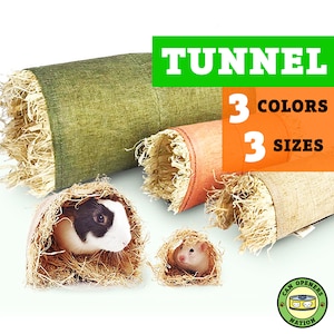 Hamster, Ratte, Maus, Rennmaus, Meerschweinchen Tunnel, gemütliches Stroh Versteck Spielzeug für Eichhörnchen, Igel, Chinchilla, Warmer Käfig Nestbau für Nager