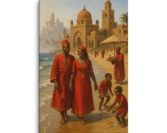 Moorish Empire Gallery Canvas – Afro-Islamic Wall Art, Spiritual Black Home Decor