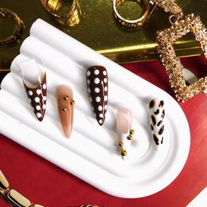 Caramel French Nail Set