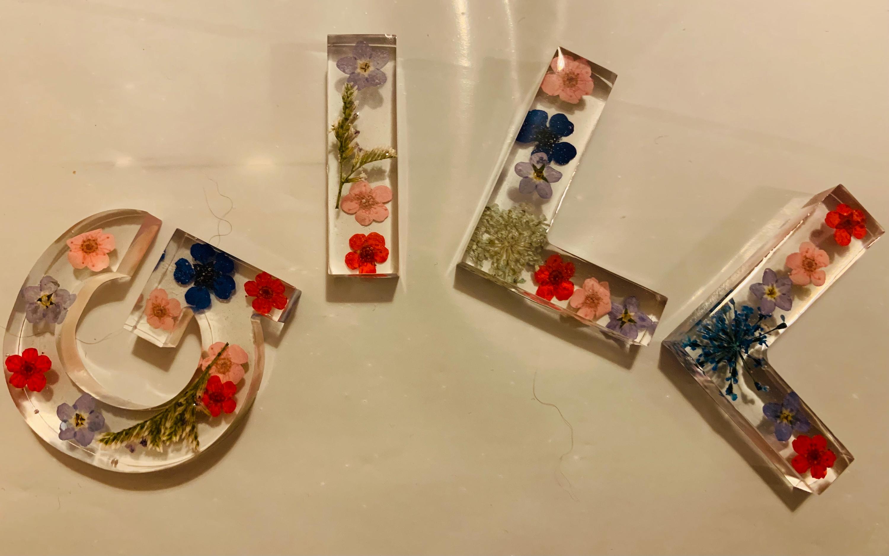 Resin Name Letters - Personalised - Individual Letters - Light up ...