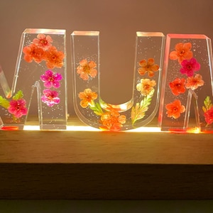 Letras de resina personalizadas - Letras individuales - Letras iluminadas - Letras acrílicas - Letras con caja de luz - Regalos por menos de 10 dólares - Alfabeto