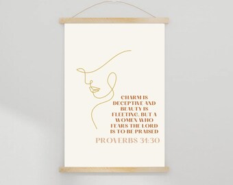 Proverbs 31:30 Women Poster