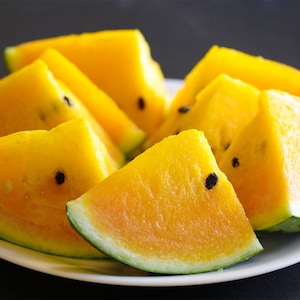 Yellow Crimson Watermelon Seeds, Organic Melon Seeds, Yellow Watermelon, Heirloom, Non GMO Seeds, High Yield Watermelon Seeds, Easy To Grow