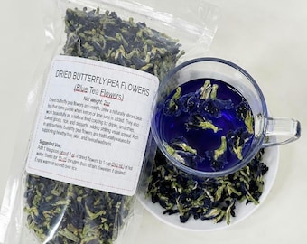 Dried Butterfly Pea Flowers | Natural Blue Herbal Tea & Food Coloring